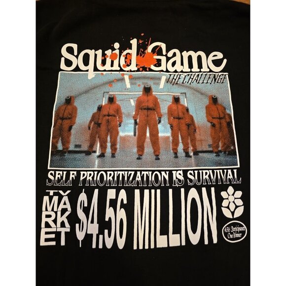 Squid Game Zip-up Hoodie Mens Size M Black Market Netflix Pacsun Heavyweight NWT - Picture 8 of 9